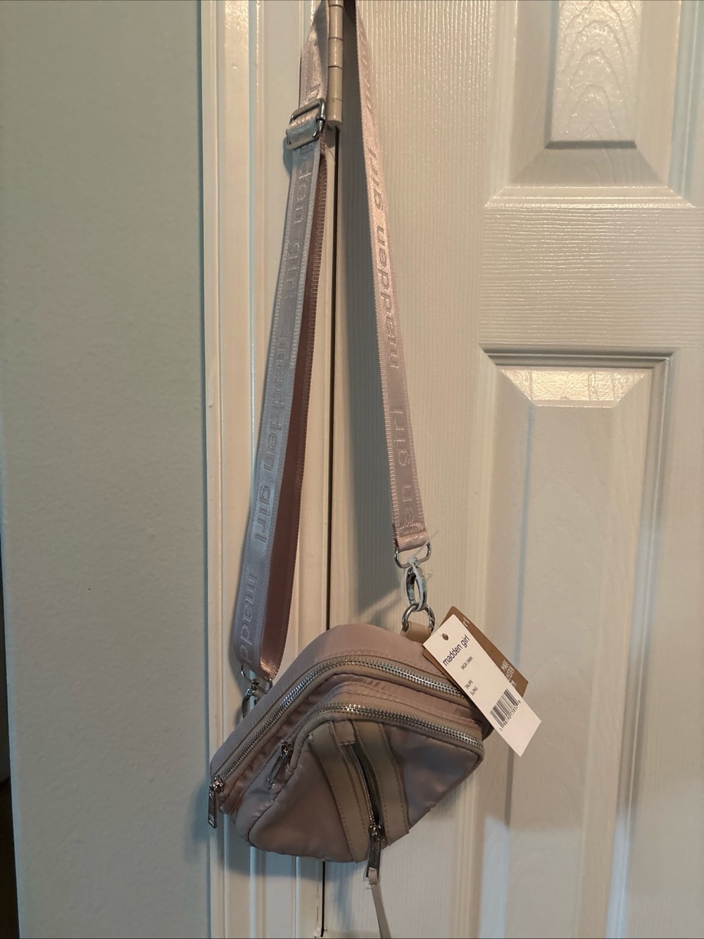 Beige  Crossbody Mini Bag with Adjustable Strap